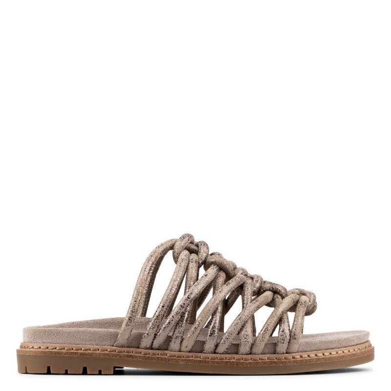 Mules Lisa Donald J Pliner Ishi Bark - Taille US 8 (M) - Cuir Marron - Talon Haut - Neuf Avec Boîte