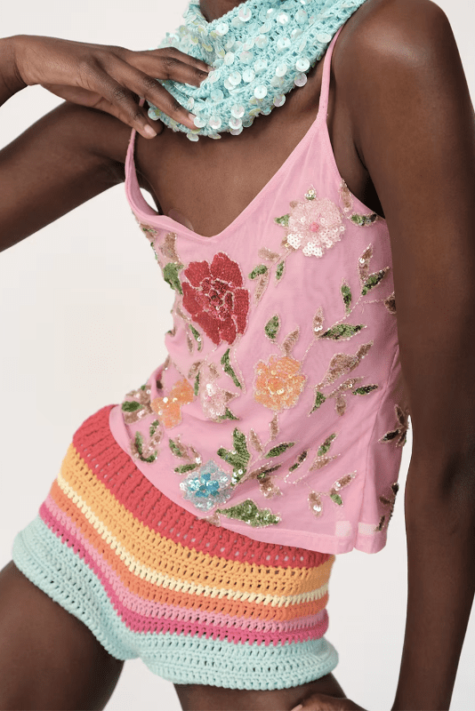 Vienne Lace Chiffon Top at TAGS Boutique